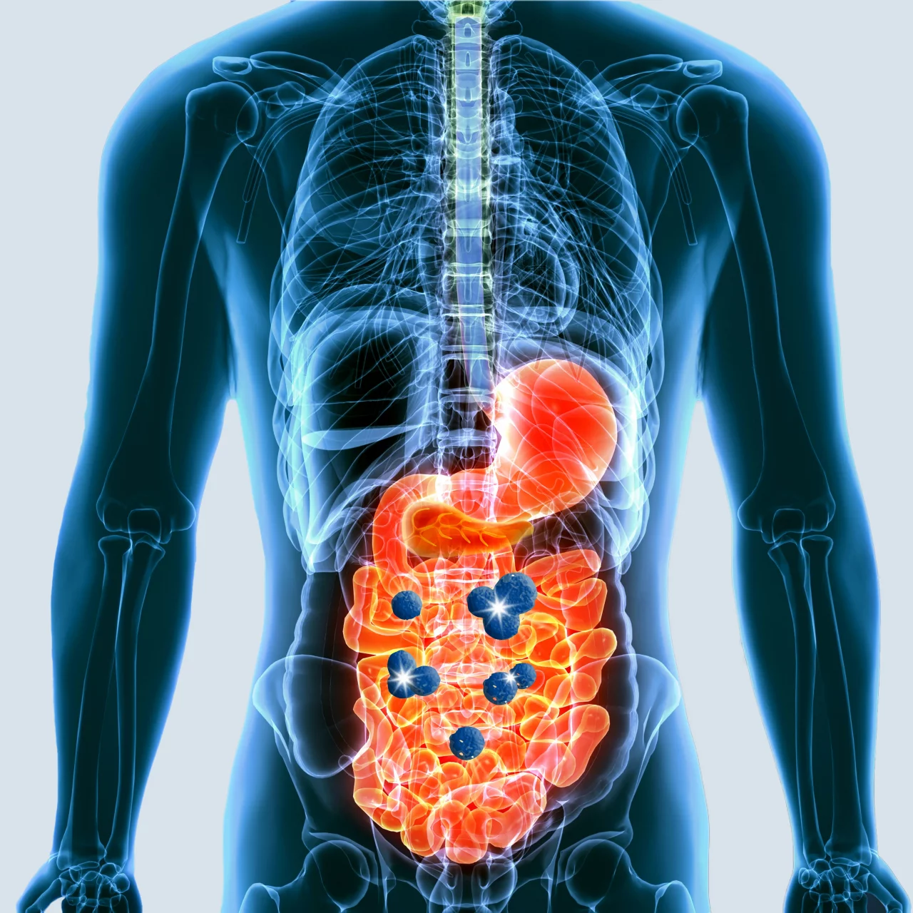Ilustration of targeted radiopharmaceuticals delivering precision therapy.